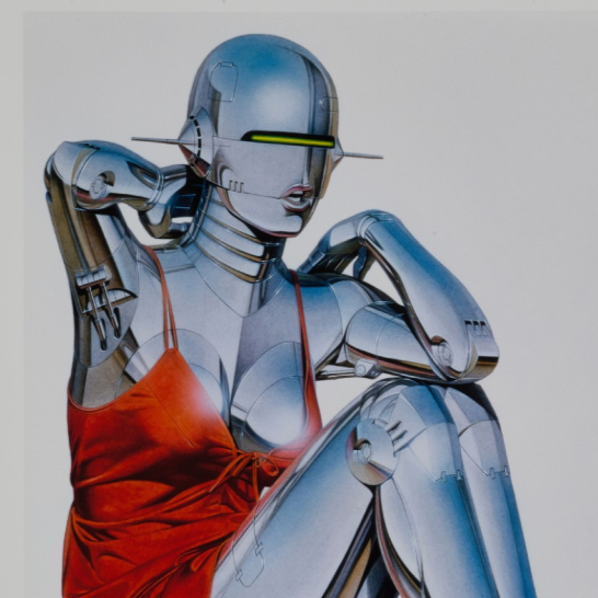 Sculpture “Sexy Robot Floating” from Hajime Sorayama - Dope! Gallery